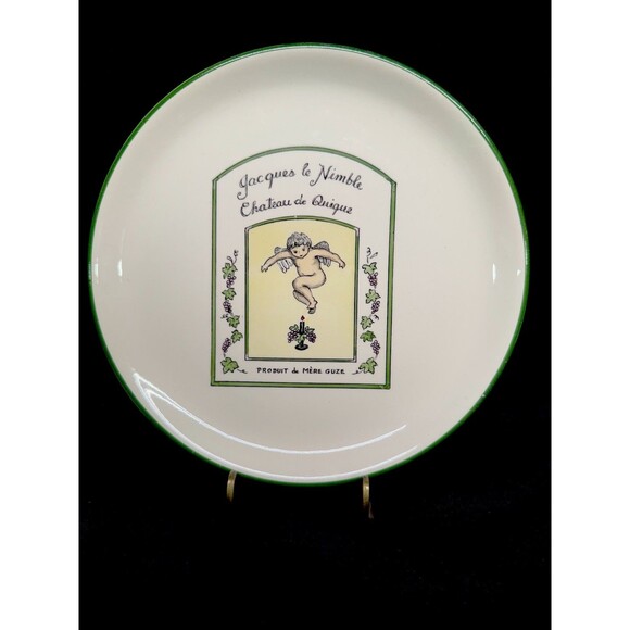 Set of 6 Delano Studio 1976 Humorous Hand Painted Wine Dessert plates 7.25" - Picture 3 of 16